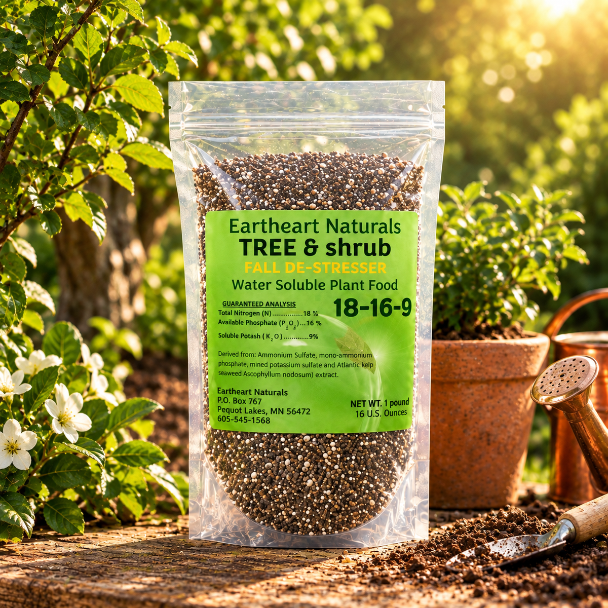 One 16 oz bag of FALL DE-STRESSER Tree & Shrub Nutrients