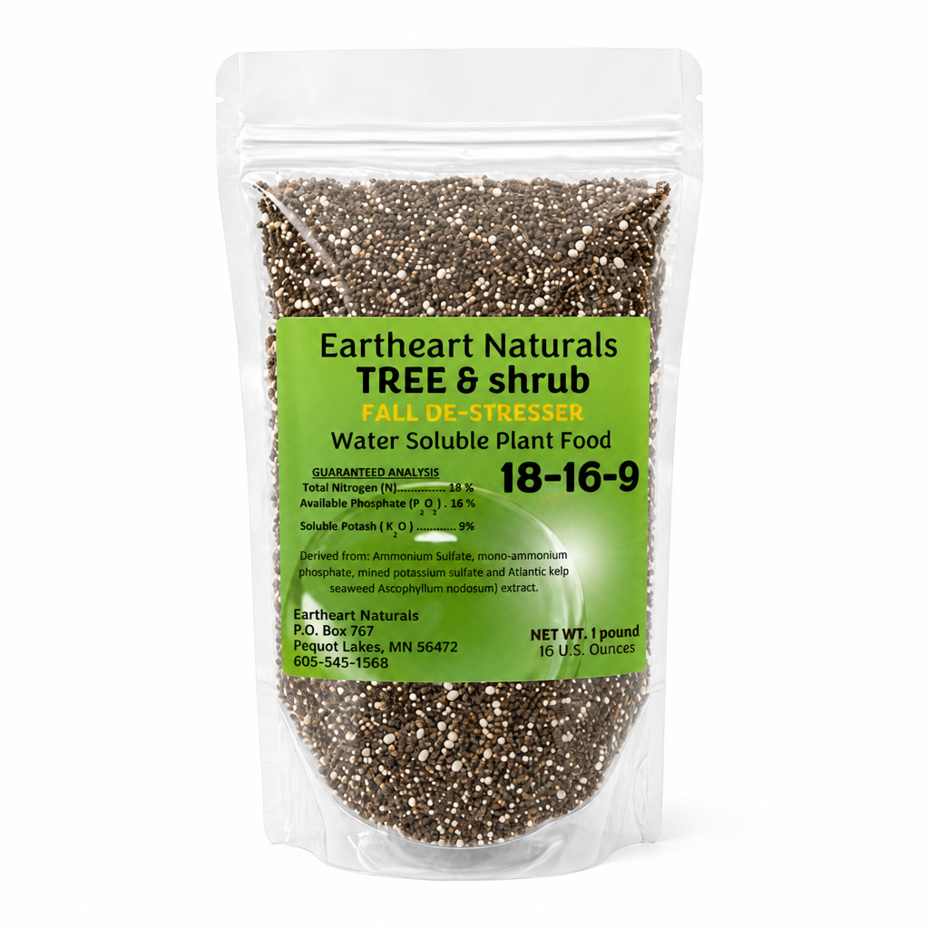 One 16 oz bag of FALL DE-STRESSER Tree & Shrub Nutrients