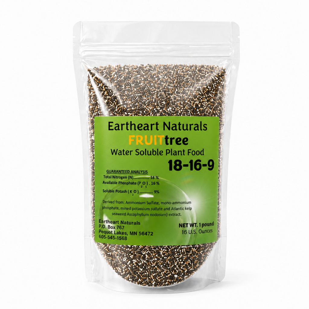 One 16 oz bag of Fruit Tree Nutrients