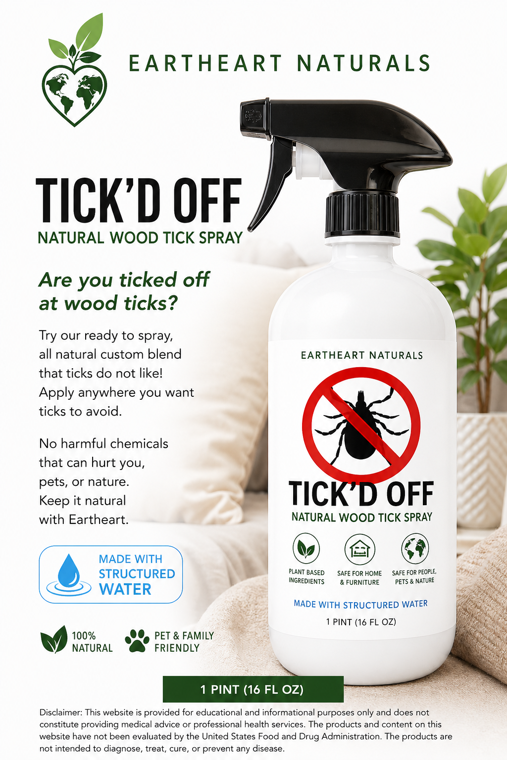 Ticked-off Natural Wood Tick Spray