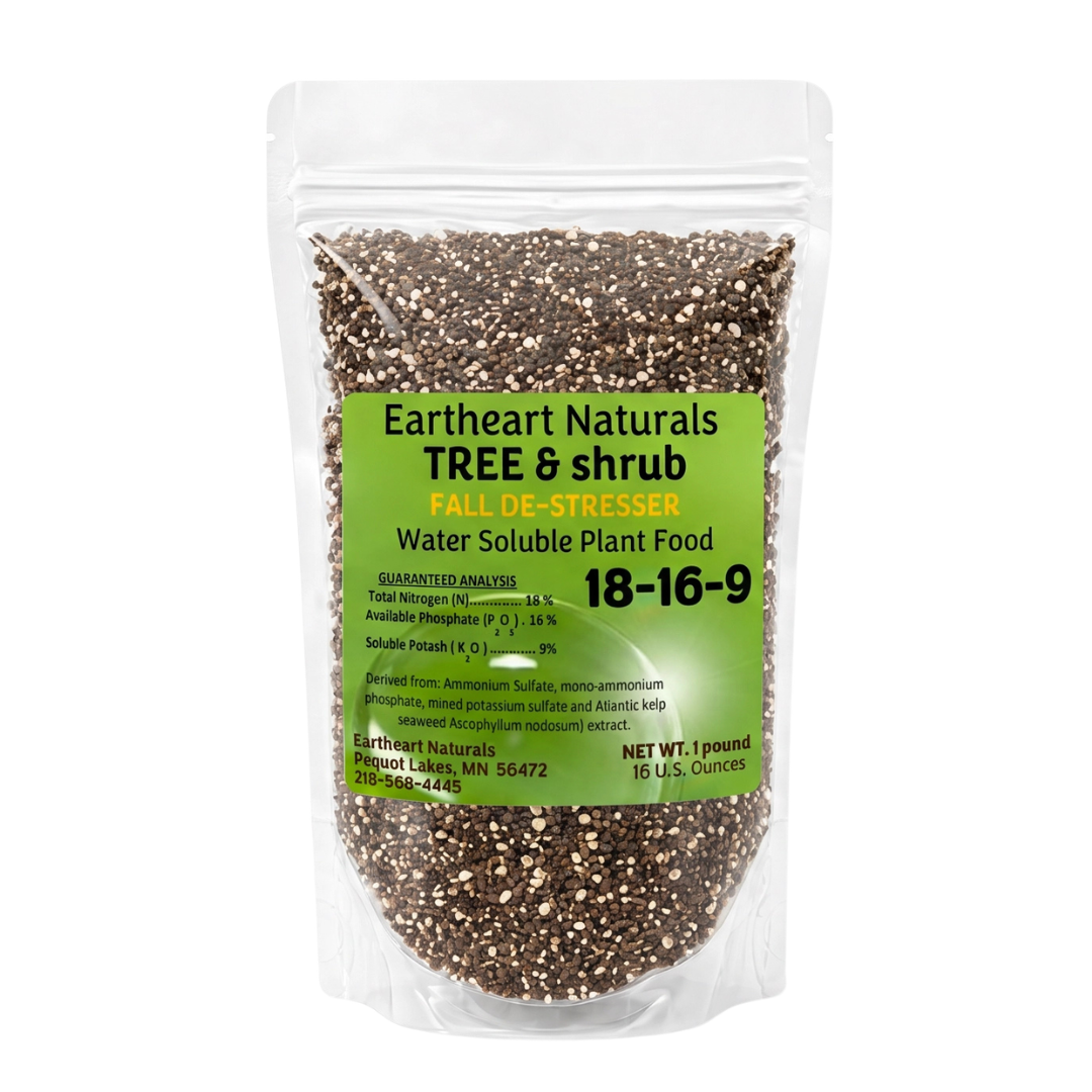 One 16 oz bag of FALL DE-STRESSER Tree & Shrub Nutrients